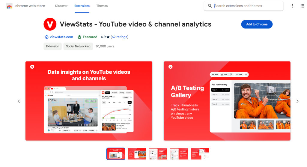 ViewStats
تحليلات فيديوهات وقنوات يوتيوب
إضافة كروم
تقييم 4.9
62 تقييم
30,000 مستخدم
بيانات حول فيديوهات يوتيوب
معرض اختبار A/B
تتبع الصور المصغرة
رابط الموقع: viewstats.com